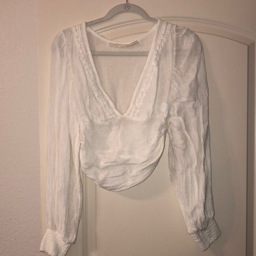 Jen’s Pirate Booty White Crop top